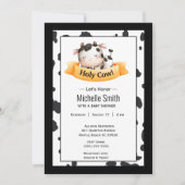 聖牛の赤男女兼用ちゃんシャワー 招待状 (正面)