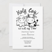 聖牛よモー結婚う 招待状 (正面)