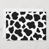 聖牛をテーマにした最初の誕生日パーティーの写真 サンキューカード (裏面)