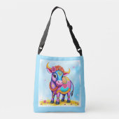 聖牛カラフルのフェスティバル変装 クロスボディバッグ (裏面)