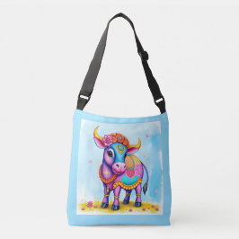 聖牛カラフルのフェスティバル変装 クロスボディバッグ