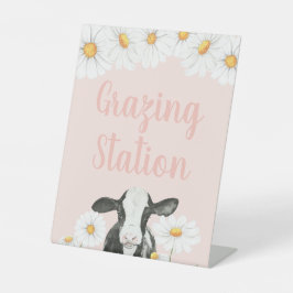 聖牛デイジーピンク誕生日食品台座サイン 台座サイン