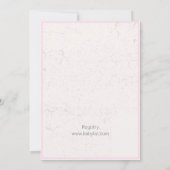 聖牛ピンクの牛のプリントの赤ちゃんシャワー 招待状 (裏面)