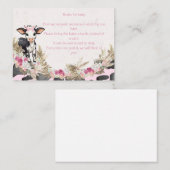 聖牛ピンクの牛のプリント赤ちゃんシャワー本ベビー エンクロージャーカード (正面/裏面)