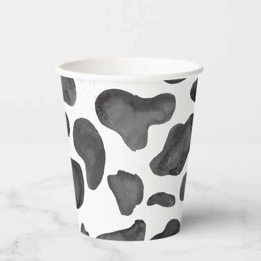 聖牛ピンクの牛のプリント赤ちゃんシャワー本ベビー 紙コップ (正面)