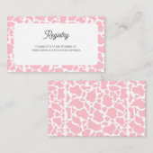 聖牛ピンクボホベイビーシャワーブックベビー エンクロージャーカード (正面/裏面)