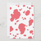 聖牛ピンク柄かわいい牛の誕生日パーティー 招待状 (裏面)