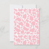 聖牛ピンク赤ちゃんシャワーサンキューカード サンキューカード (裏面)