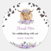 聖牛フローラ誕生日ラベル ラウンドシール (正面)