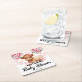 聖牛フローラ赤ちゃんシャワー スクエアペーパーコースター (インサイチュ)