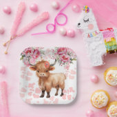 聖牛フローラ赤ちゃんシャワー ペーパープレート (パーティー)