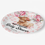 聖牛フローラ赤ちゃんシャワー ペーパープレート (アングル)