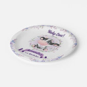 聖牛フローラ1歳の誕生日パーティー ペーパープレート (アングル)