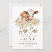 聖牛フローラ1歳の誕生日パーティー 招待状 (正面)