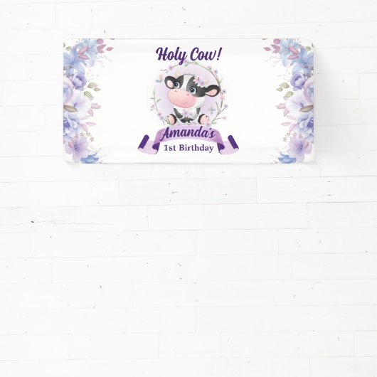 聖牛フローラ1歳の誕生日パーティー 横断幕 (インサイチュ)