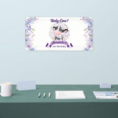 聖牛フローラ1歳の誕生日パーティー 横断幕 (トレードショー)