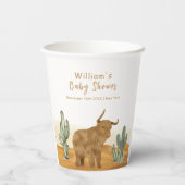 聖牛ボホミニマルサボス砂漠の赤ちゃんシャワー 紙コップ (裏面)