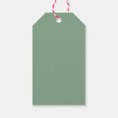 聖牛ボホ素朴グリーンリーベビーシャワー ギフトタグ (裏面)