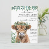 聖牛ユーカリプトゥスハイランドカーフベビーシャワー 招待状 (スタンド正面)