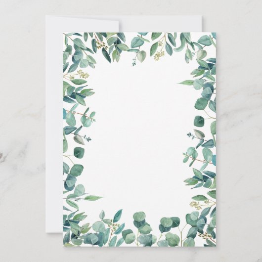 聖牛ユーカリプトゥスハイランドカーフベビーシャワー 招待状 (裏面)