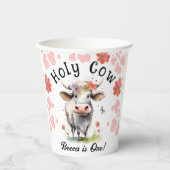 聖牛一歳の誕生日ガール 紙コップ (正面)