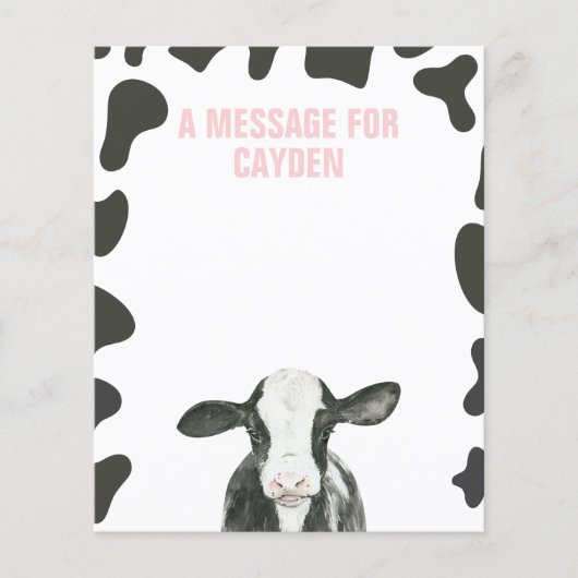 聖牛初誕生日時間カプセルメッセージカード (正面)