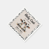 聖牛双子ベビーシャワー スタンダードカクテルナプキン (角)