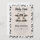 聖牛双子ベビーシャワー 招待状 (正面)