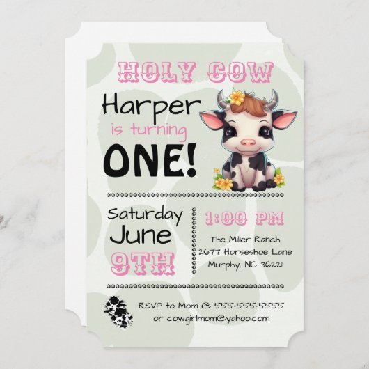 聖牛国誕生会の招待状 招待状 (正面/裏面)