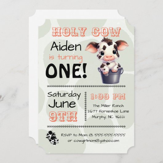 聖牛国誕生会の招待状 招待状 (正面/裏面)