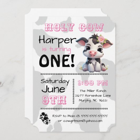 聖牛国誕生会の招待状 招待状 (正面/裏面)