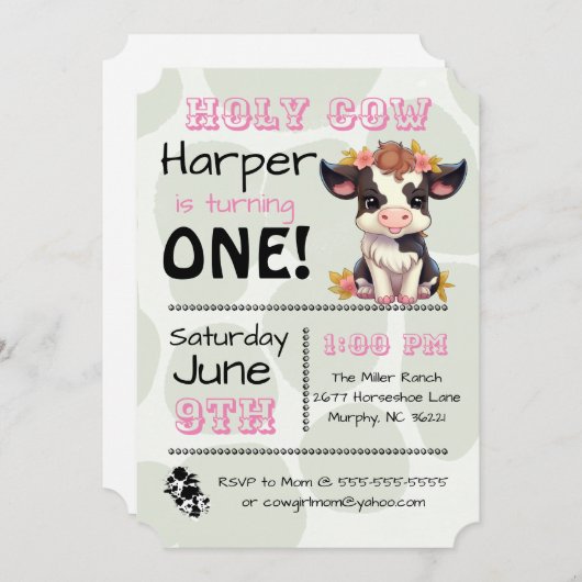 聖牛国誕生会の招待状 招待状 (正面/裏面)