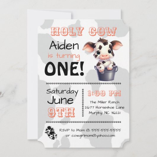 聖牛国誕生会の招待状 招待状 (正面)