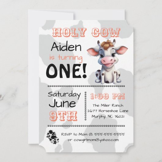 聖牛国誕生会の招待状 招待状 (正面)