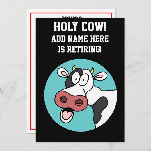 聖牛漫画退職パーティの招待状 招待状 (正面/裏面)