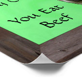 聖牛牛食べポスター ポスター (角)