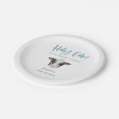 聖牛男の子の赤ちゃんシャワー ペーパープレート (アングル)