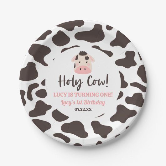 聖牛私が回ってる！第1回誕生日パーティー ペーパープレート (正面)