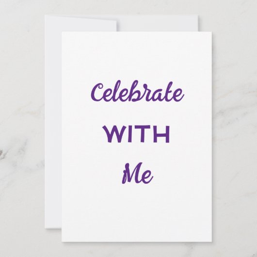 聖牛私は一人の子供 招待状 (裏面)