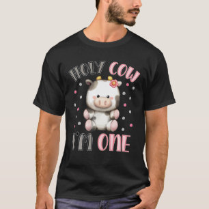 聖牛私は1つの可愛い農場動物の1歳の誕生日 Tシャツ