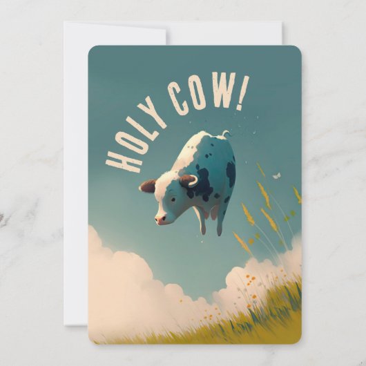 聖牛私は1つの可愛い1歳の誕生日招待状 招待状 (裏面)