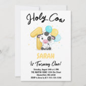 聖牛私は1牛1歳の誕生日パーティの招待状 招待状 (正面)