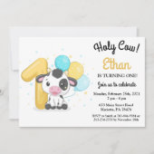 聖牛私は1牛1歳の誕生日招待状 招待状 (正面)