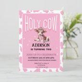 聖牛私は2ピンクコケット誕生日パーティー 招待状 (スタンド正面)
