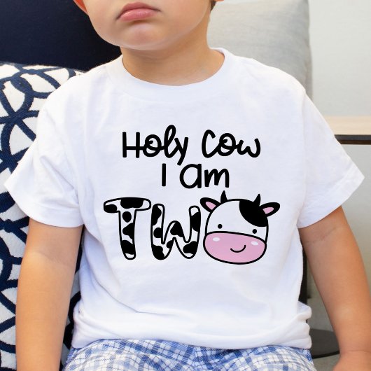 聖牛私は2男の子2歳の誕生日Tシャツ ベビーTシャツ