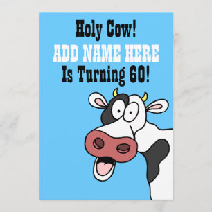 聖牛第60誕生日おもしろい漫画招待状 招待状