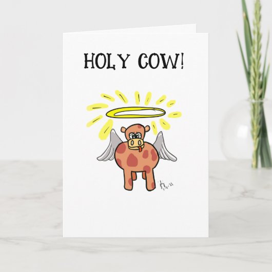 聖牛誕生日カード サンキューカード (正面)