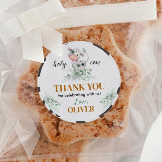 聖牛誕生日ラベル ラウンドシール