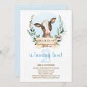 聖牛誕生日少年の招待 招待状 (正面/裏面)