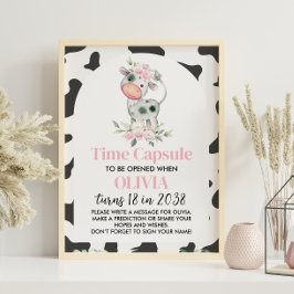 聖牛誕生日時間カプセル標識 ポスター